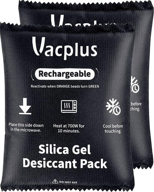Vacplus 2 Pack 400g Reusable Desiccant Packs by Vacplus