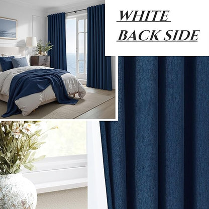 Navy Blue Blackout Curtains 102 Inch Length - Image 7