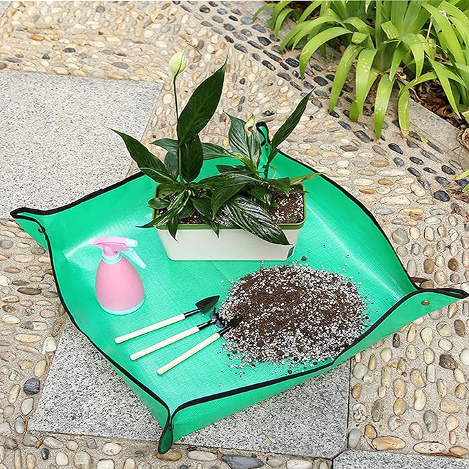 BIUWING 2PCS 39.4" x 39.4" Plant Repotting Mat Waterproof Transplanting Mat - Image 6