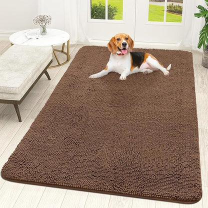 OLANLY Dog Door Mat for Muddy Paws 59x35, Absorbs Moisture and Dirt, Absorbent by OLANLY