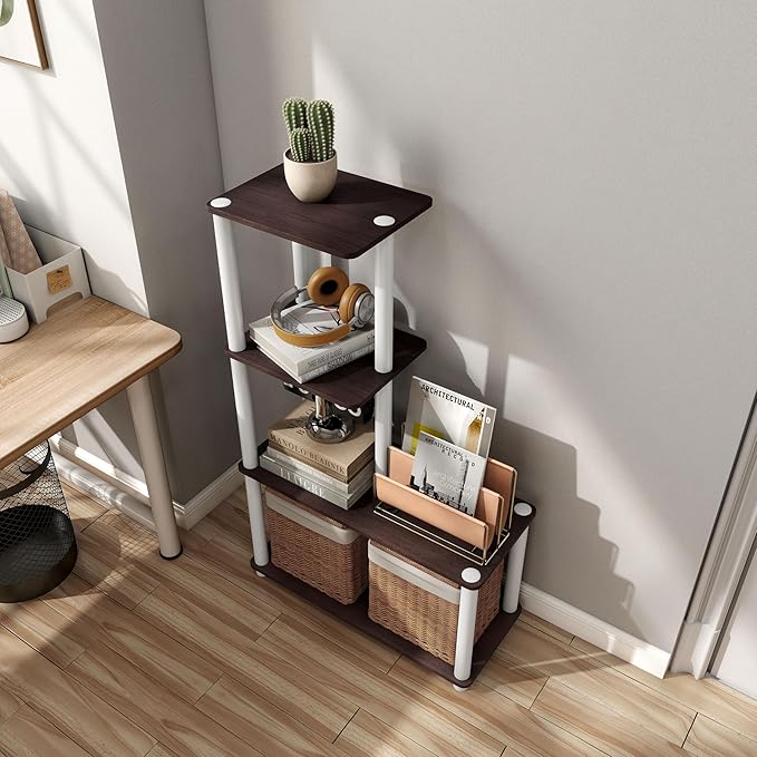 Homes: Inside + Out Apexa Modern 4-Cube Ladder Shelving Units, Collectibles - Image 14