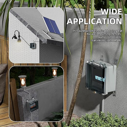 Joinfworld 6x6x4 Outdoor Electrical Box Weatherproof Junction Box Plastic Clear - Image 6