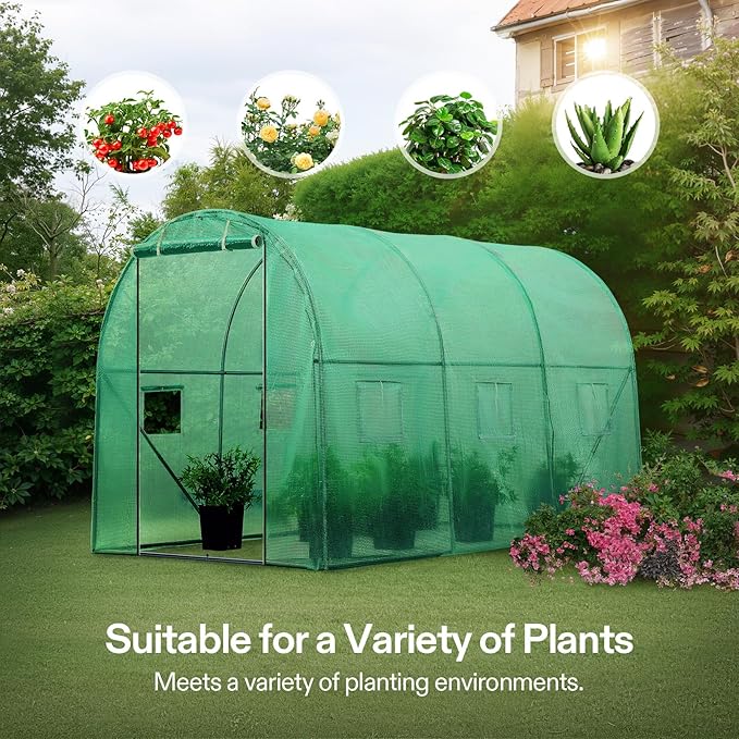 VIVOSUN 10x7x7 Ft. Large Walk in Greenhouse, Garden Plant Hot House - Image 7