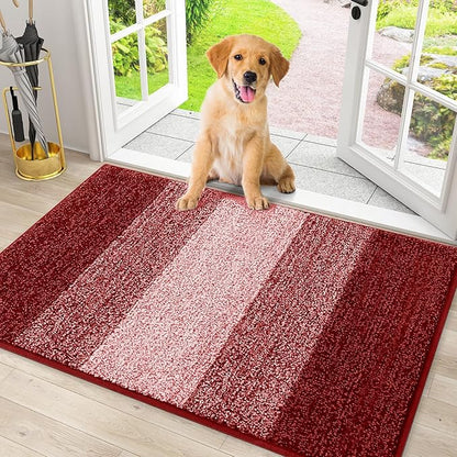 Smiry Dog Door Mat for Muddy Paws, Absorbs Moisture and Dirt, Low-Profile by Smiry