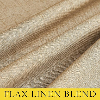 NICETOWN 100% Absolutely Blackout Linen Curtains - Image 7