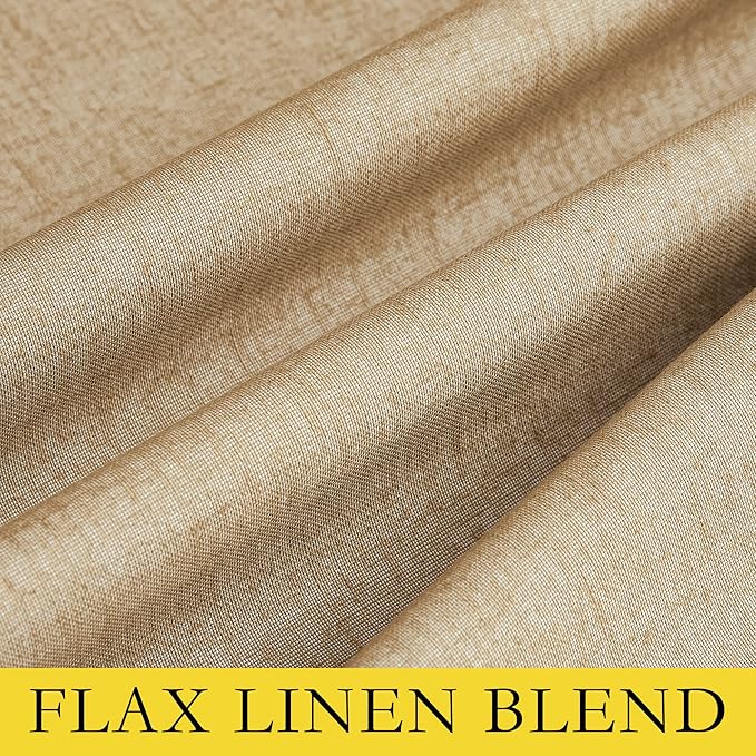 NICETOWN 100% Absolutely Blackout Linen Curtains - Image 7