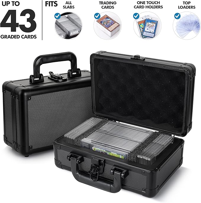 FunGuys Modern Graded Card Storage Box, Holds 43 Slabs, Sports & Pokemon Cards - Image 2