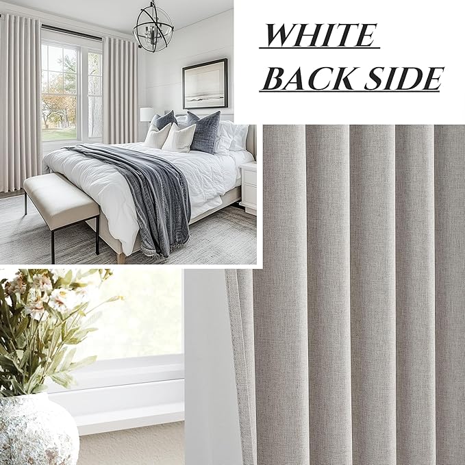 Blackout Extra Long Curtains & Drapes 105 Inches Long 2 Panels Set, Lush Pinch - Image 6