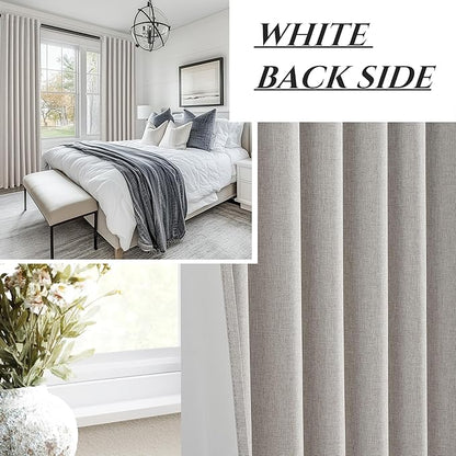 Natural Melange Short Small Window Room Darkening Curtains 54 Inches Long - Image 6