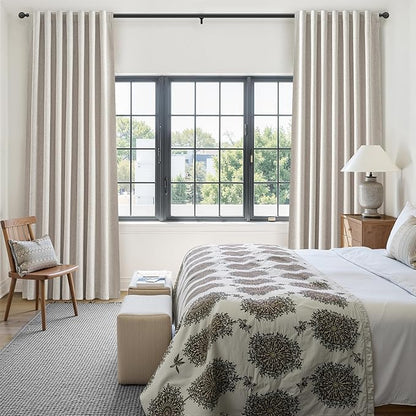 Natural Linen 86 Inch 100% Blackout Curtains - Image 6