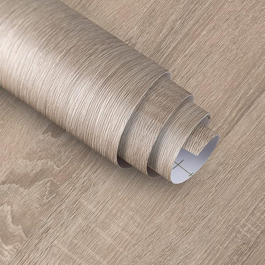 31.5"x78.74" Oak Wood Peel and Stick Wallpaper Gray Wood Look Contact Paper by BoobestPeelStickWallpaper