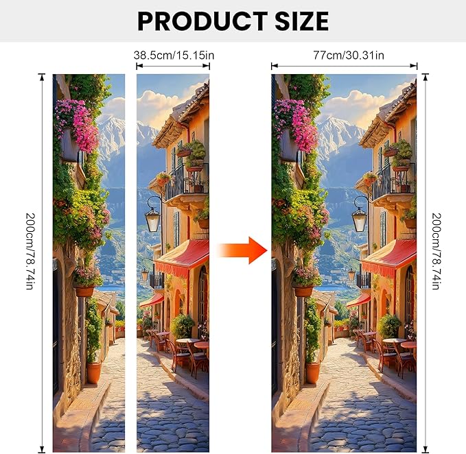 3D Door Decals Stickers, Peel Stick Wall Murals Vinyl Wallpaper Self-Adhesive - Image 3