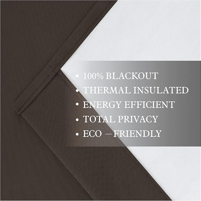 Easy Home 24 Inch Long 100% Blackout Curtain - Image 4