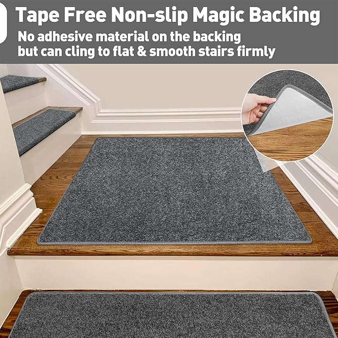 PURE ERA Carpet Stair Tread Landing Mat Tape Free Self Adhesive Non Slip Skid - Image 4