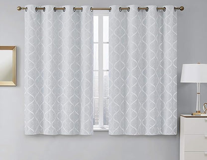 HLC.ME Versailles Lattice Flocked 100% Complete Blackout Thermal Insulated - Image 2