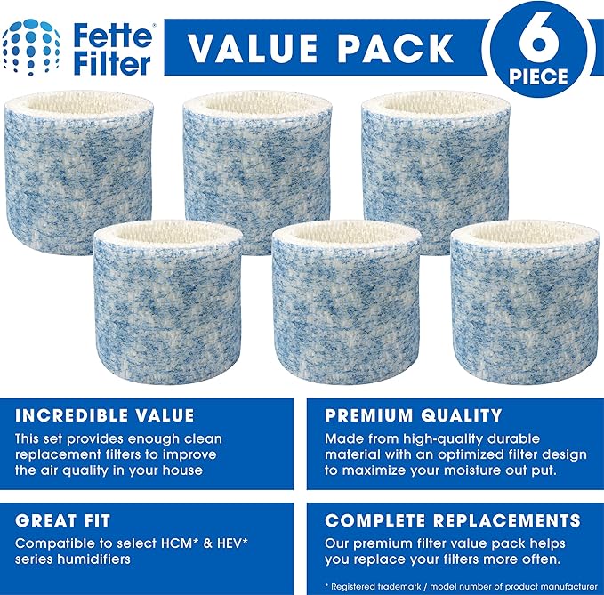 Fette Filter - Upgraded Blue Mesh Treated Layer Humidifier Wicking Filters - Image 2