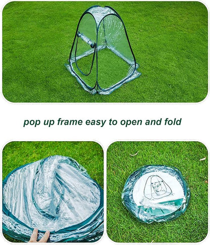 porayhut Pop Up Greenhouse Cover Flower House Mini Gardening Plant Flower - Image 6