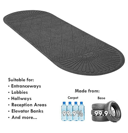 Guardian EcoGuard Diamond w/Double Fan Indoor Wiper Floor Mat, Recycled Plactic - Image 3