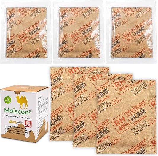 8g 49% Two-Way Humidity Packs for Wooden Instrument, 15 Pack Size 8 for Music by Wisesorb