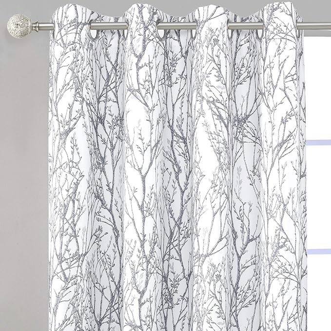 DriftAway Tree Branch Blackout Curtains Double Layer 84 Inches Long - Image 2