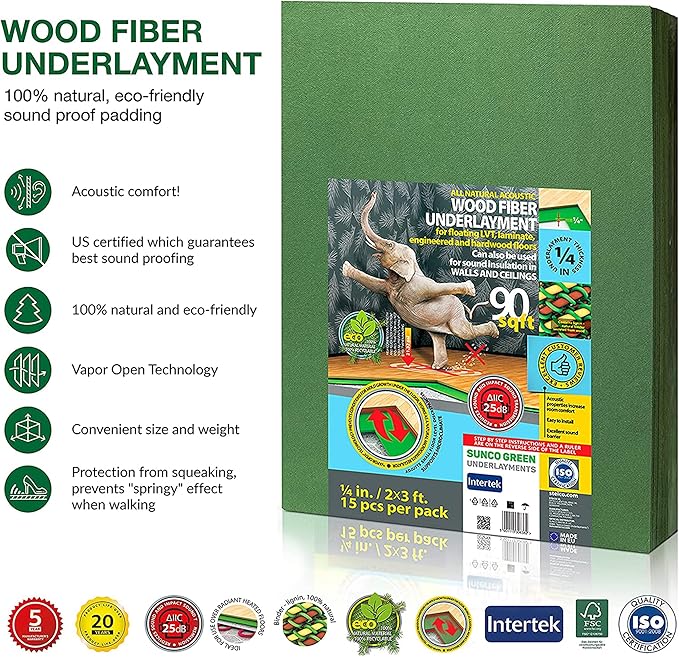 Wood Fiber Flooring Underlayment, 6mm Thickness - Image 3