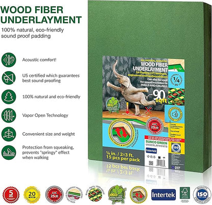 Wood Fiber Flooring Underlayment, 6mm Thickness - Image 3