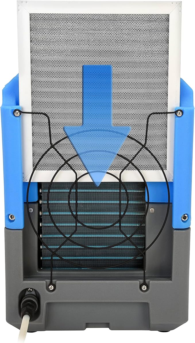BlueDri 150PPD Low Grain Refrigerant Compact Portable Commercial Dehumidifier - Image 3