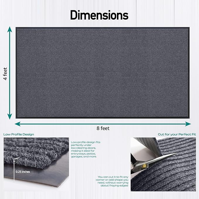 MaxMat® 4x8 Outdoor Rug, Extra Large Entryway Mat - Image 2
