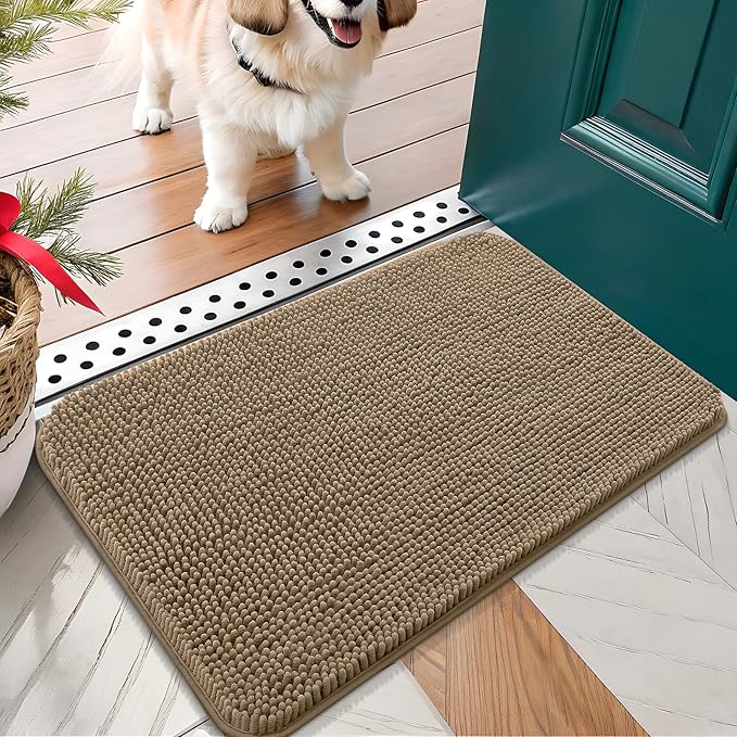 OLANLY Dog Door Mat for Muddy Paws 24x16, Absorbs Moisture and Dirt, Absorbent by OLANLY