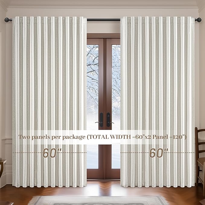 108 Inch Floor to Ceiling Blackout Curtains 60 Inches Wide - Image 2
