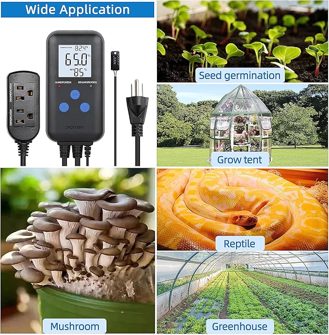 Digital Humidity Controller, Pre-Wired Humidity Controlled Dual Stage Outlets - Image 7