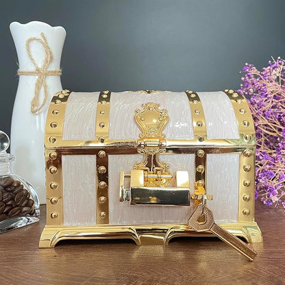 Large Double-layer Retro Metal Jewelry Chest, Pirate-style Lion Head Relief - Image 2