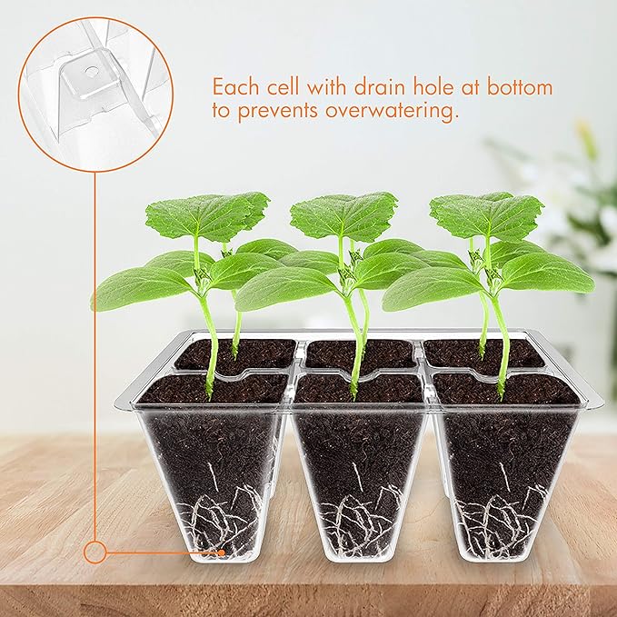 Gardzen 10 Pack Seed Starting Tray, Plant Germination Trays, Seed Starter Kit - Image 4