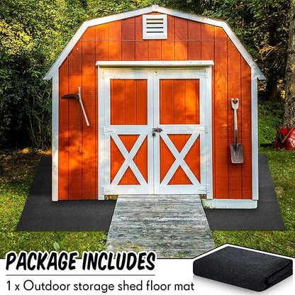 Haull Waterproof Outdoor Storage Shed Mat, 10x10 ft, Felt Surface, Non Slip - Image 3