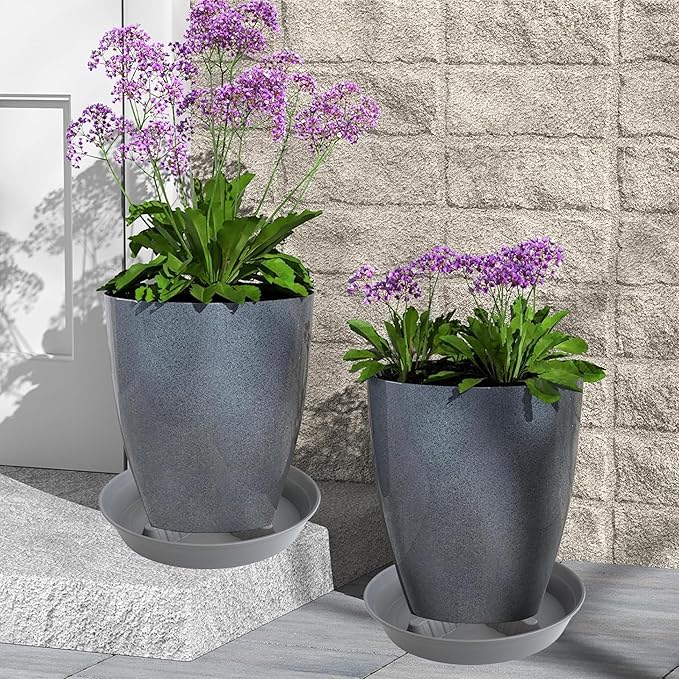 4 Pack Plant Saucer 10 inch, 8 12 14 17 inch, Plant Stand Plastic Plant Saucers - Image 7