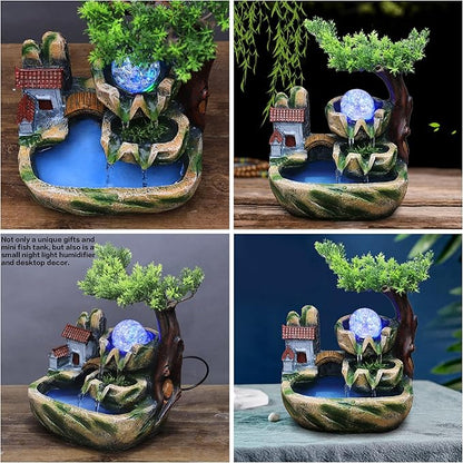 Small Bonsai Humidifier Mini Tabletop Waterfall Fountain - Image 3