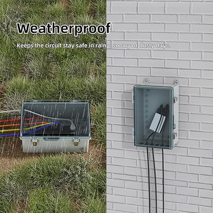 Joinfworld Waterproof Extension Cord Cover 11.4x7.5x5.5 Outdoor Electrical Box - Image 6