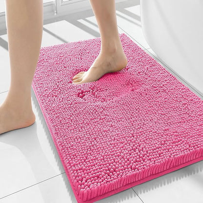 Smiry Luxury Chenille Bathroom Rugs 34x21, Extra Soft and Absorbent Shaggy Bath by Smiry