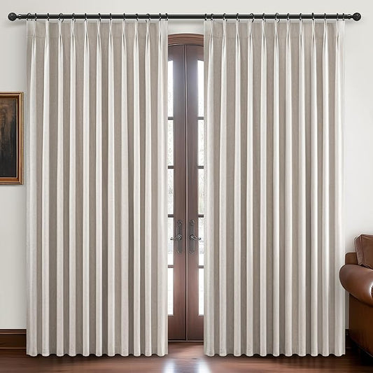 60 Inch Extra Wide Blackout Curtains 108 Inches Long by QJMYDECO
