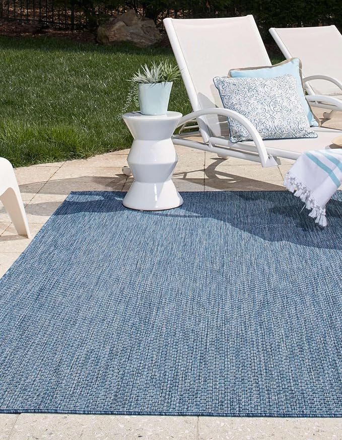 Unique Loom Outdoor Solid Collection Area Rug - Image 4