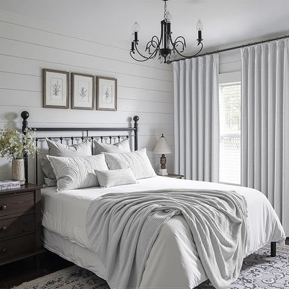Light Grey Black Out Curtains 90 Inch Long - Image 6