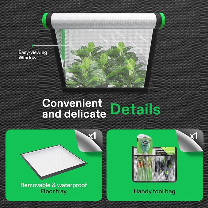 VIVOSUN 2-in-1 5x4 Plant Grow Tent - Image 6