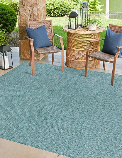 Unique Loom Collection Casual Transitional Solid Heathered Indoor/Outdoor by UniqueLoom
