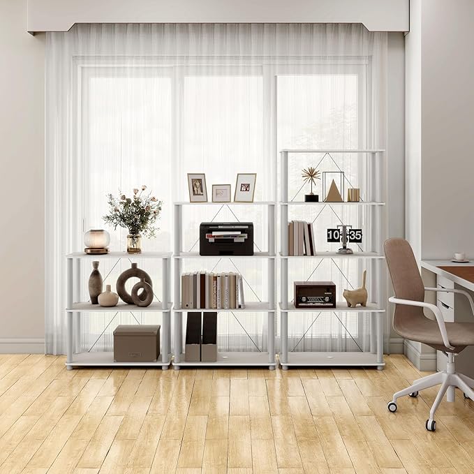 Homes: Inside + Out Apexa Modern 4-Tier Wide Shelving Units, Collectibles - Image 2