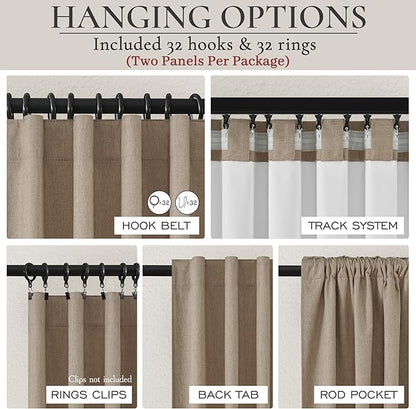 Rust Brown Short Small Window Room Darkening Curtains 54 Inches Long - Image 4