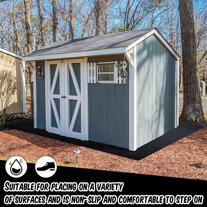 Haull Outdoor Storage Shed Floor Mat Waterproof Outdoor Carport Mat Thickened - Image 5