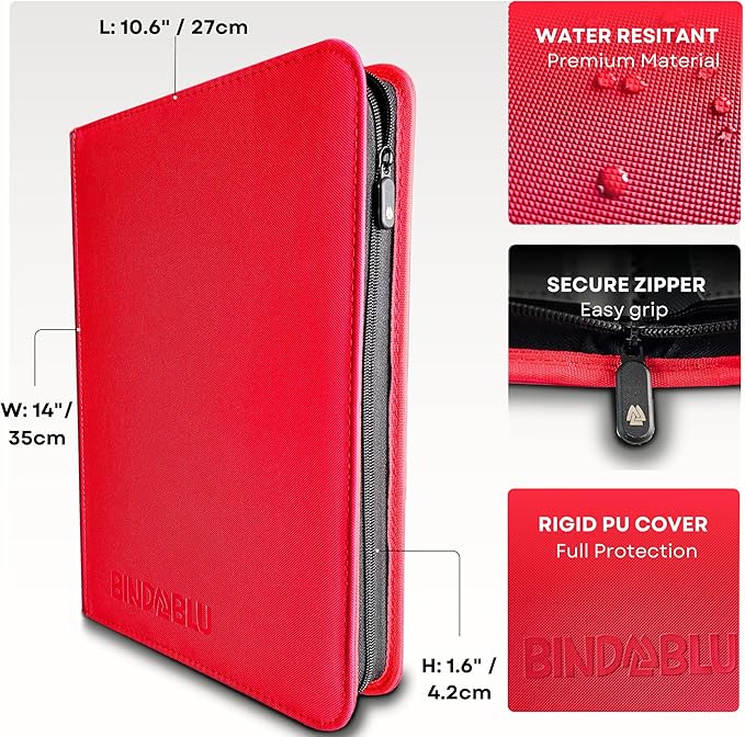 9 Pocket Trading Card Zip Binder - Image 2