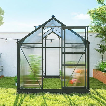 Outsunny 6' x 6' Greenhouse for Outdoors, Polycarbonate Greenhouse - Image 9