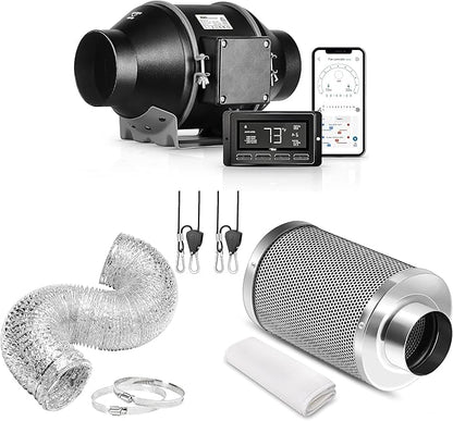 iPower 4" Smart Inline Duct Fan by iPower