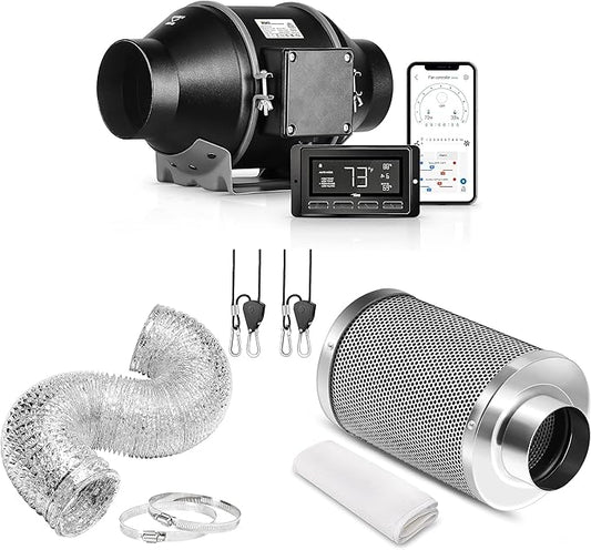 iPower 4" Smart Inline Duct Fan by iPower